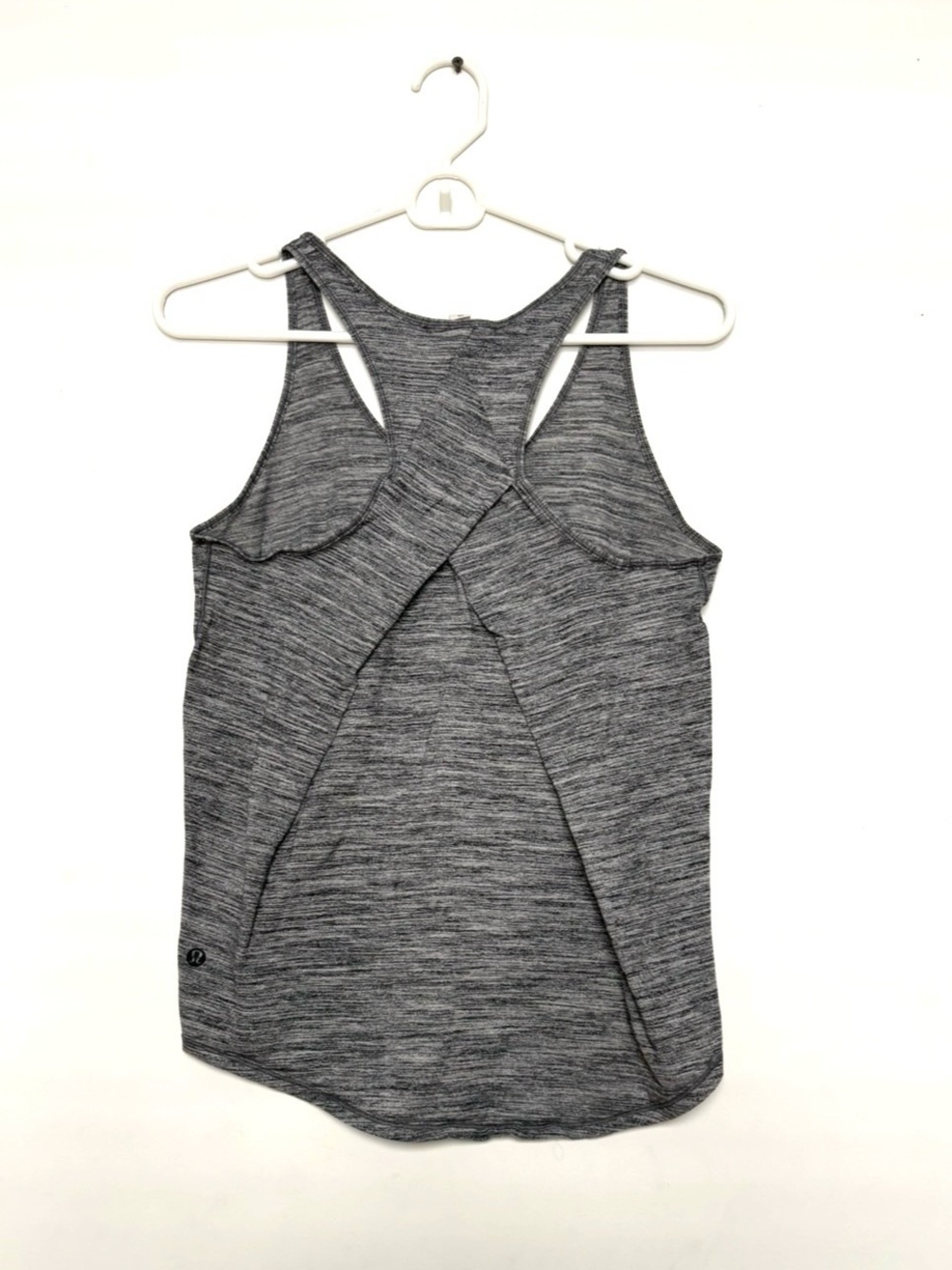 Lululemon Essential Tank Racerback Heathered Gray Size 4 Yoga Activewear